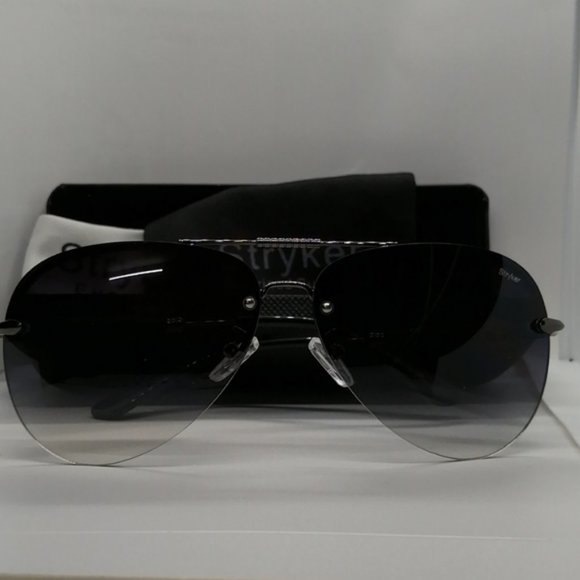BNIB Stryker Gun Half Rimless Sunglass with Gray Gradient lenses - Picture 2 of 10
